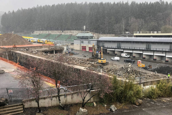 Démolition au circuit de Spa-Francorchamps